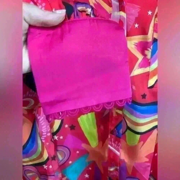 Alden Adair Oliver Top NWOT Star Gazing Bright Pink Button Down Blouse Size XL - Picture 6 of 8